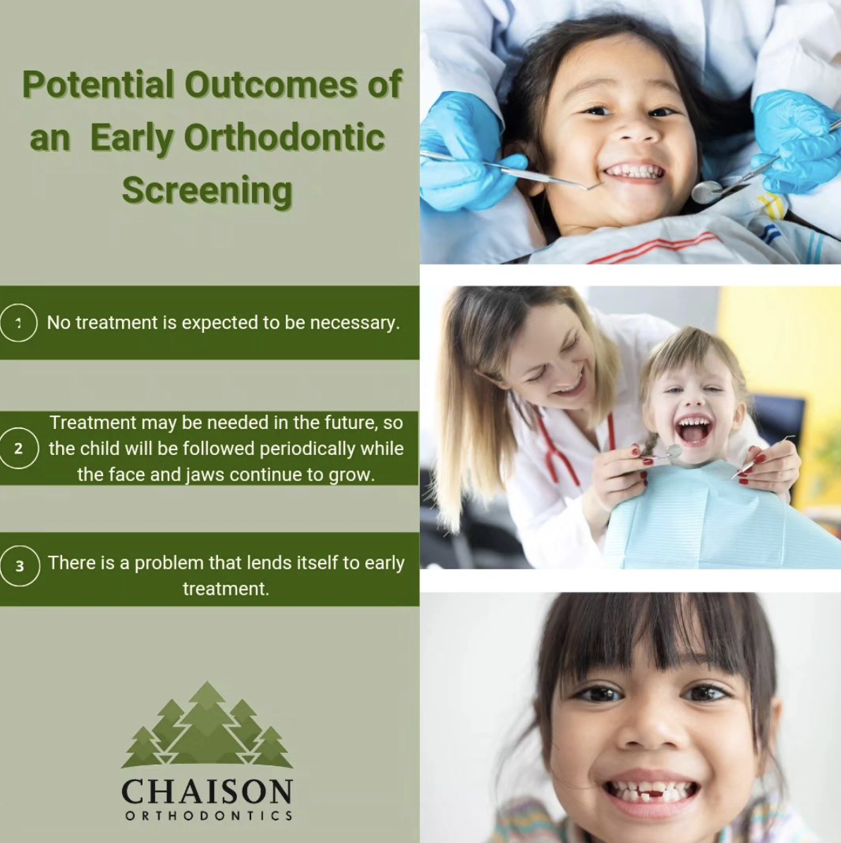 Potential Outcomes of an Early Orthodontic Screening at Chaison Orthodontics